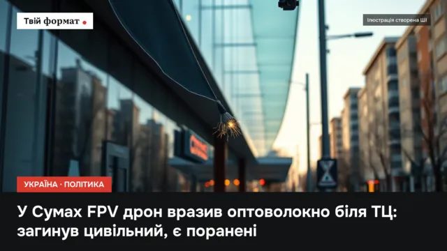 1 загиблий і 2 поранені: FPV‑дрон вдарив у оптоволокно біля ТЦ у Ковпаківському районі