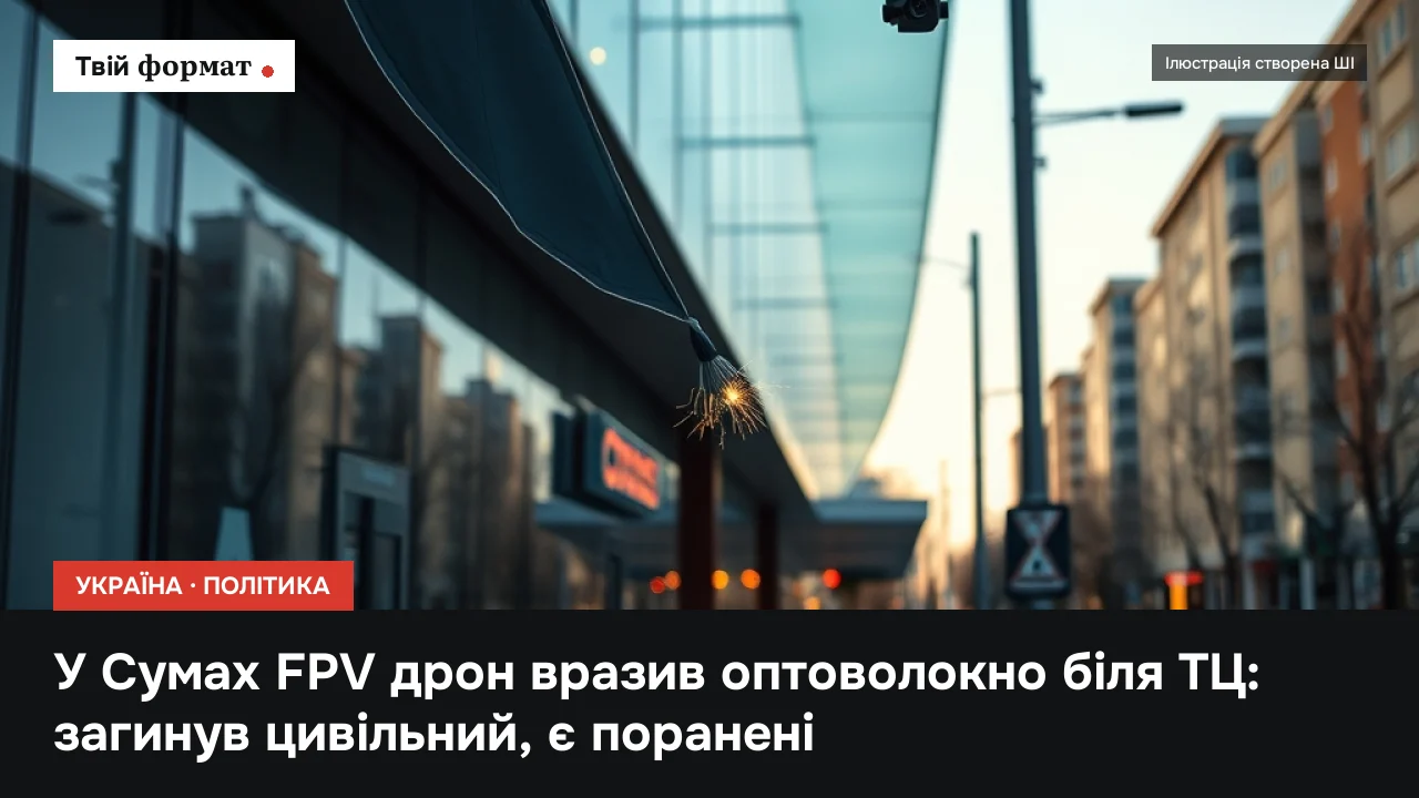 1 загиблий і 2 поранені: FPV‑дрон вдарив у оптоволокно біля ТЦ у Ковпаківському районі