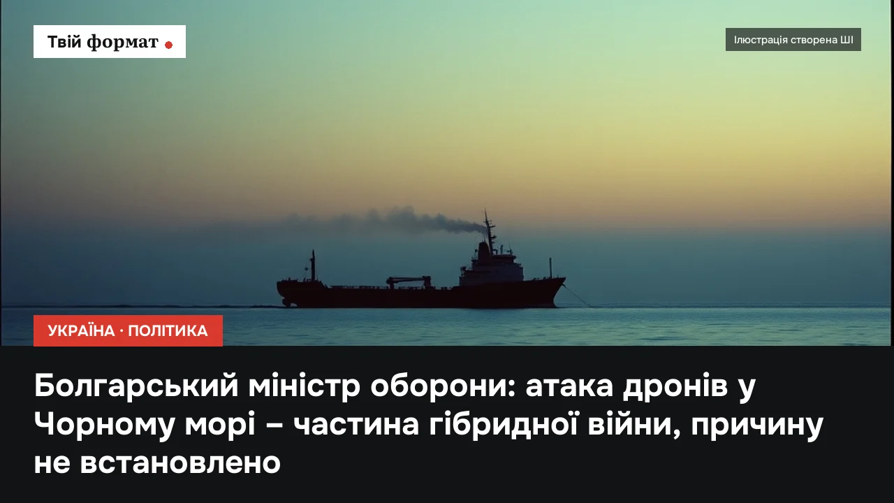 Болгарський міністр оборони: атака дронів у Чорному морі – частина гібридної війни, причину не встановлено