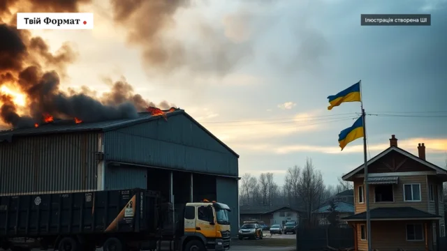 Російські удари по складам у Київській області: три поранених, пожежа та згоріла вантажівка
