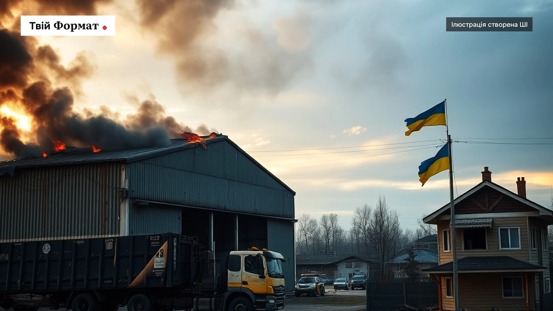 Російські удари по складам у Київській області: три поранених, пожежа та згоріла вантажівка